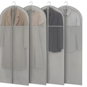 Hanging Garment Storage Bags Set of 4 for Coats Dresses and Suits