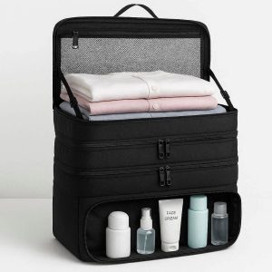 Expandable Travel Luggage Storage Bag for Clothes and Toiletries Organization