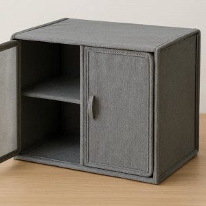 20-3.jpg Foldable Fabric Desktop Cabinet with Doors for Dust Free Storage
