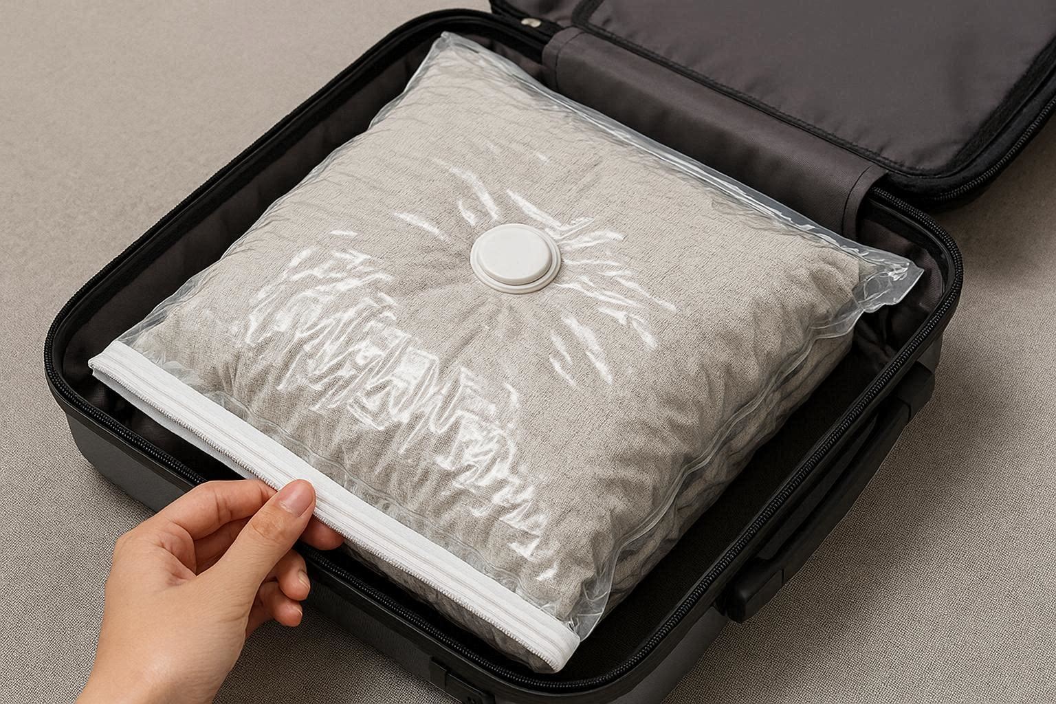 Compression Luggage Storage Bag for Maximizing Suitcase Space